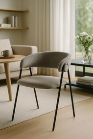 Mihu Zwart Fluwelen Stoel