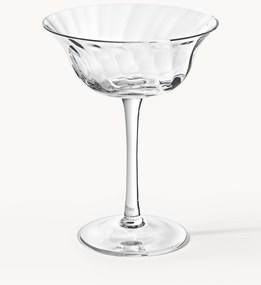 Mondgeblazen champagnecoupe Swirl, 4-delig