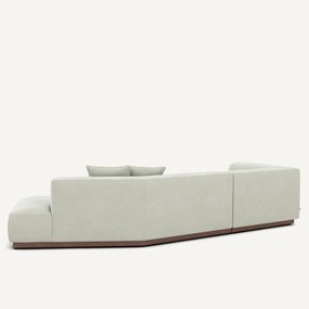 Hoekbank links open in stonewashed fluweel, JACOPO