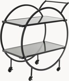 Bar cart Loft met glazen tafelbladen