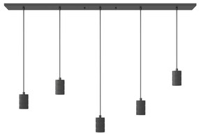 Lampen pendel Calex Multi pendule set zwart 5x E27