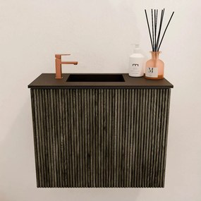 Mondiaz Joya 50cm toiletmeubel shadow met wastafel faye links 1 kraangat urban