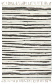 vidaXL Vloerkleed chindi handgeweven 120x170 cm katoen antraciet wit