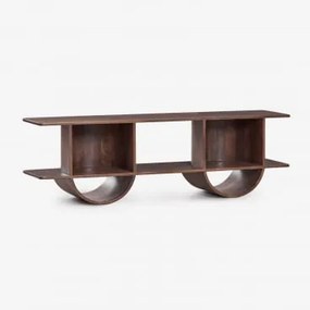 Flin Houten Stellingkast ↑45 Cm & Donker Handvat Hout - Sklum
