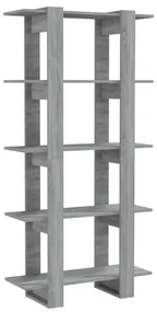 vidaXL Boekenkast/kamerscherm 80x30x160 cm spaanplaat grijs sonoma