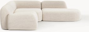 Modulaire bouclé hoekbank Wolke (4-zits) met chaise longue