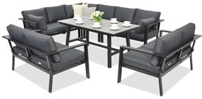 Sydney Comida 9 Garden Point aluminium tuinmeubelen antraciet