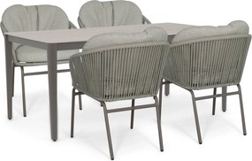 Tuinset 4 personen 180 cm Rope Taupe Coco Livo/Livo