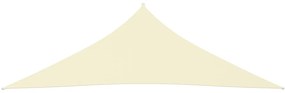 vidaXL Zonnescherm driehoekig 3,5x3,5x4,9 m oxford stof crèmekleurig