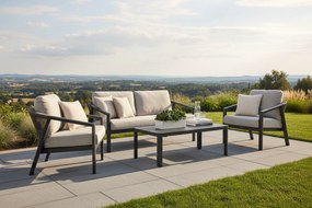Stoel en Bank Loungeset 5 personen Aluminium Grijs  Lifestyle Garden Furniture Jada