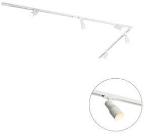 Modern railsysteem met 5 Spot / Opbouwspot / Plafondspots wit 1-fase - Iconic Kohua Modern GU10 Binnenverlichting Lamp
