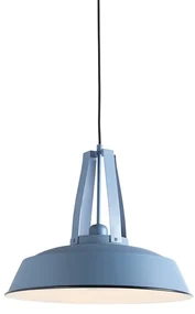 Eettafel / Eetkamer Vintage hanglamp blauw rond 43cm - Living Modern E27 Binnenverlichting Lamp