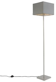 Moderne vloerlamp grijs - VT 1 Modern E27 vierkant Binnenverlichting Lamp