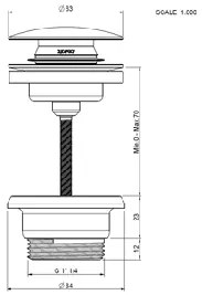 Plieger Roma 2 in 1 design afvoerplug chroom mat