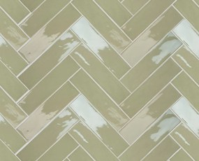 Wandtegel groen Tebe Vintage 30x7,5cm olive glans