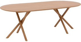 Goossens Eettafel Kristian, Semi rond 220 x 100 cm