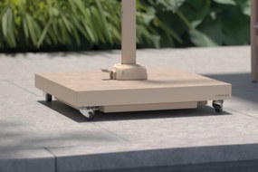 Platinum Challenger parasol Premium T2 3.5 - Champagne Teak + vulbare voet + hoes