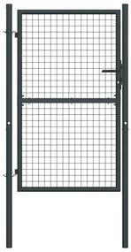 vidaXL Gaaspoort 100x255 cm gegalvaniseerd staal grijs