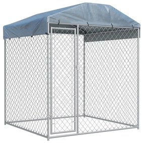 vidaXL Hondenkennel voor buiten met dak 193x193x225 cm