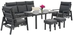 Tuinmeubelset Murcia Garden Point antraciet aluminium