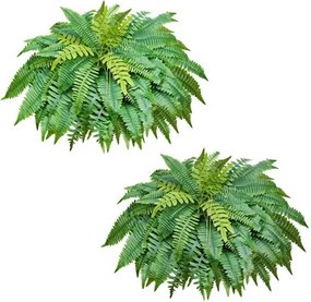 VEVOR 2 stuks kunstvarens, 1143 mm kunstplanten met 63 bladeren, gemaakt van plastic en zijde, UV-bestendige kunstvarens voor huis, tuin, balkon en kantoordecoratie, zonder bloempot