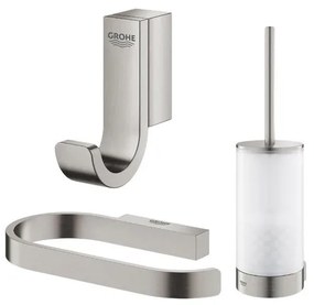 Grohe Selection Toiletaccessoires - closethouder - zonder klep - closetborstelset - handdoekhaak - supersteel geborsteld (rvs) SW444319/SW444235/SW444149