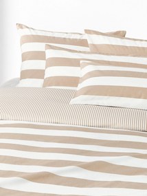 Gestreept katoenen omkeerbaar dekbedovertrek Lorena