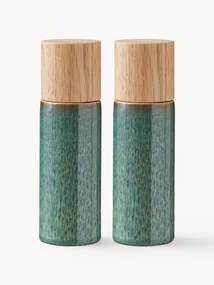 Zout- en peperstrooier Bitz met houten deksel, 2-delig