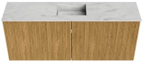 Mondiaz Joya DLux 100cm toiletmeubel oak met wastafel faye midden 1 kraangat opalo