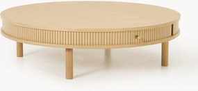 Salontafel Calary met gefronst voorpaneel, Ø 110 cm
