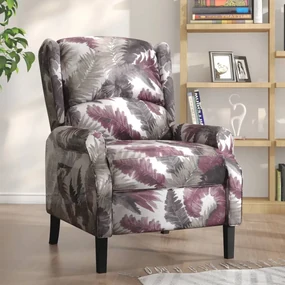 vidaXL Fauteuil verstelbaar met bloemenpatroon stof
