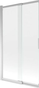 Mexen Fox 2-delige schuifbare badwand 100 x 150 cm, transparant, chroom - 891-100-002-01-00