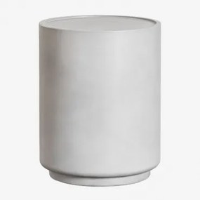 Set Van 2 Nachtkastjes Ø35 Cm In Darwys Cement Zand Grijs - Sklum