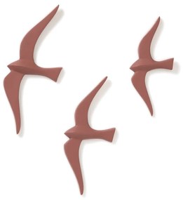 Set van 3 decoratieve vogels voor aan de wand, Tuga
