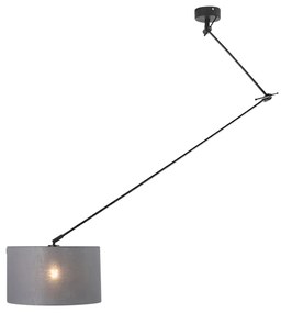 Hanglamp zwart met kap 35 cm antraciet verstelbaar - Blitz Modern E27 rond Binnenverlichting Lamp