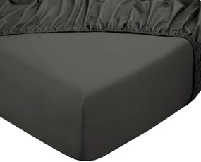 Hoeslaken Home - 100% natuurlijk katoen - 140x200 - antraciet