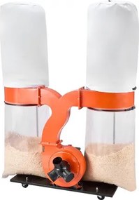 VEVOR stofafzuigsysteem, 2634,47 m³/u, 2,5 micron spaanafzuigsysteem, 3,0 pk zaagselafzuigsysteem met twee stofzakken van 132,5 l en twee filterzakken van 159 l, 2800 tpm, non-woven stof