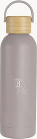 Thermosfles Taupe met bamboehouten deksel
