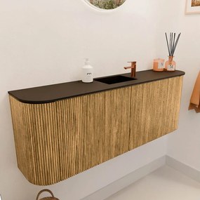 Mondiaz Joya 115cm toiletmeubel ronding links/rechts oak met wastafel faye midden 1 kraangat urban