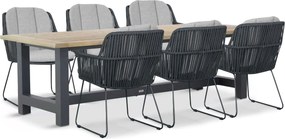 Tuinset 6 personen 260 cm Rope Grijs Domani Furniture Trivento/San