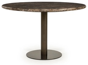 Marmeren Eettafel Bronze Poot - 127 X 127cm.