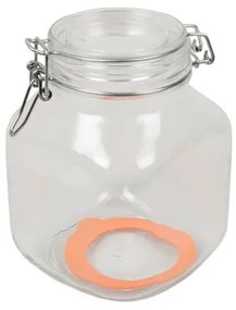 Beugelpot, glas, vierkant, 1 l