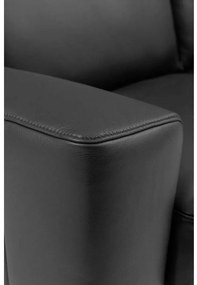Goossens Excellent Bank Concept Pluss zwart, leer, 2-zits, stijlvol landelijk