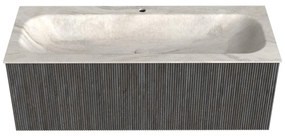 Mondiaz Kurve-dlux 120cm badmeubel shadow met 1 lade en wastafel big large midden 1 kraangat ostra