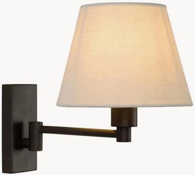 Verstelbare wandlamp Finn met linnen lampenkap