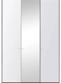 Goossens Kledingkast Easy Storage Ddk, Kledingkast 153 cm breed, 220 cm hoog, 2x glas draaideur en 1x spiegel draaideur midden