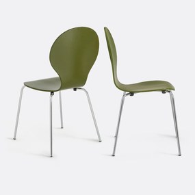 Set van 2 stapelbare stoelen, Lenon