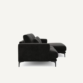 XL hoekbank rechts in chenille fluweel, MARSILE