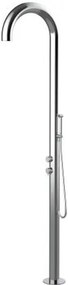 Bellezza Bagno buitendouche Lentini polished stainless steel met handdouche RVS BBS20210137