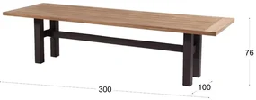 Hartman tuinset - Heron tuintafel black 300 cm. + Sophie studio black